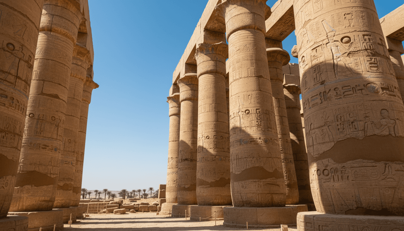 Karnak Temple's Great Hypostyle Hall columns