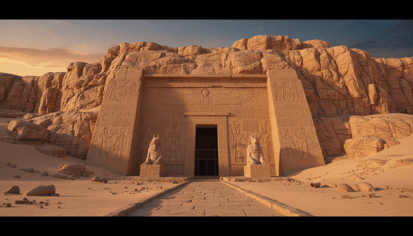 Entrance to a tomb in the Valley of the Kings